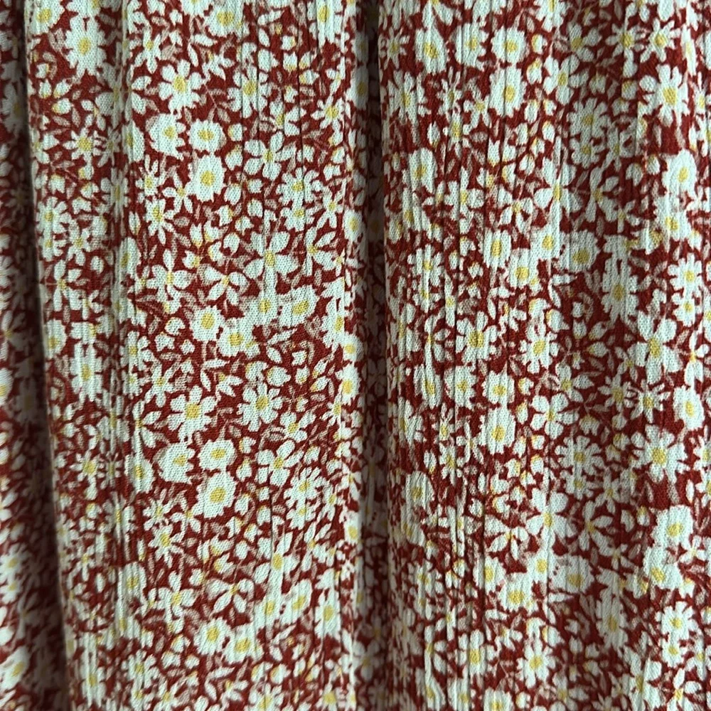 Abercrombie Floral Maxi Dress in Red and White